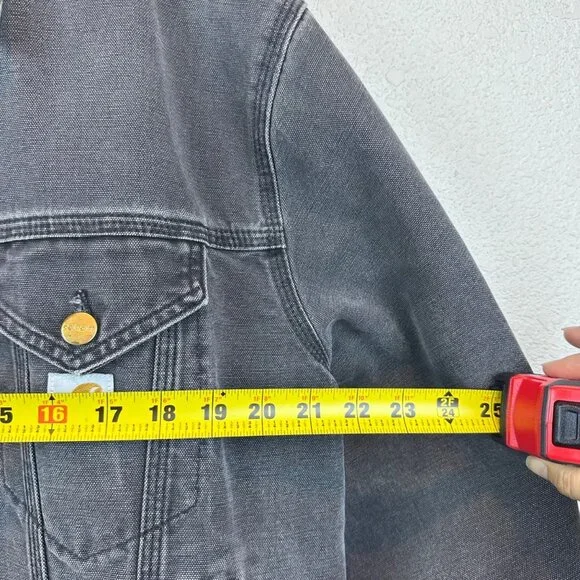 Vintage Carhartt Trucker Jacket M Blanket Lined 90s Retro Workwear Cargo Worn In - Picture 11 of 12